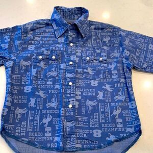 Rustler by Wagner small kids sure darling pearl buttons has one small dark spot